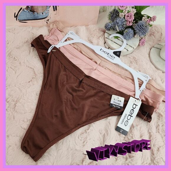 NWT Colorful Trio: {BEBE} Intimates, Size XLARGE NWT - Picture 1 of 5